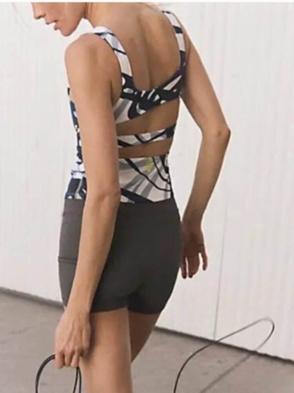 Free People Movement  "Never Better" Long Printed Tank, Large, NWT